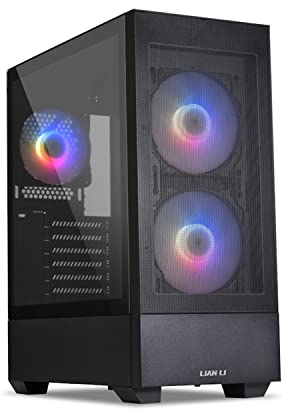 Lian Li Lancool 205 Mesh C Mid-Tower Case - Black, High-Airflow Gaming Chassis