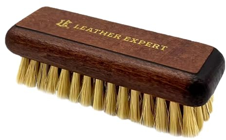 Leather Expert Leder Reinigungsbürste - Langlebig Reinigungsbürste für Leder Pflege - Polsterbürste - Lederbürste - Einfache Pflege & Reinigung - Auto Leder Reinigung - Auto Bürste