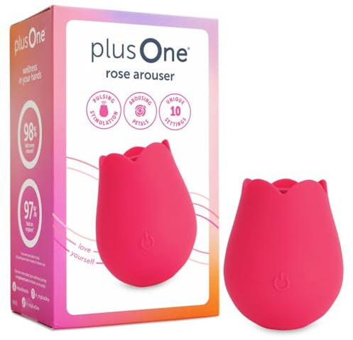 plusOne Pink Rose Arouser, 10 Modes, Pulsing Fluttering