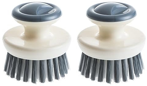 2 Pack Geschirrbürste,pilzbürste, Mehrzweck-Geschirrbürste mit Griff, Abwaschbürste Geeignet für Geschirr, Töpfe, Pfannen, Spülbürste, Topfbürste