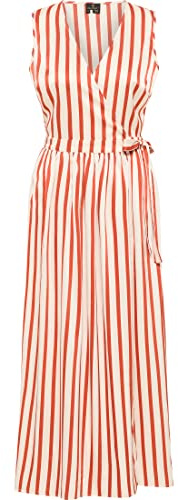 baradello Vestido Cruzado para Mujer 31426339-BA01, Rojo Crema, S, Red Cream, S