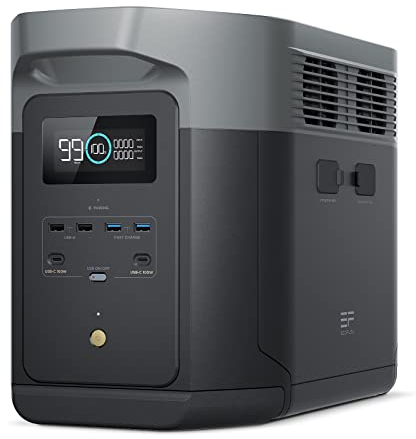 ECOFLOW DELTA 2 Max Portable Power Station, Expandable 2-6kWh, LFP Battery 3000 Cycles, Up to 3100W Output | the product is unused, only part of the packaging is defective | Renewed