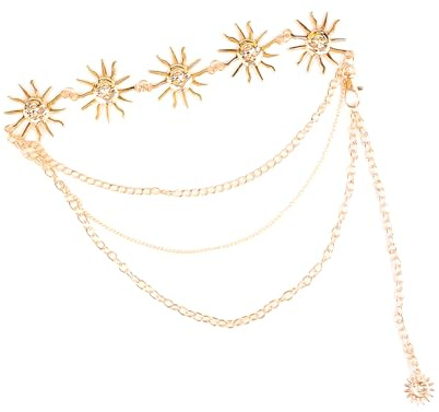 Bojueshaw Gold Three-Layer Adjustable Waist Chain for Women – Stylish Body Chain Belt for Daily, Date, and Party Wear