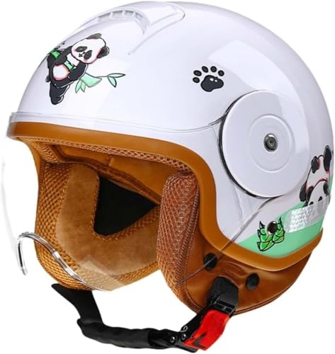 Casco Da Moto Per Bambini Dai 4 Ai 12 Anni, Casco Multisport Con Visiera, Motivo A Cartoni Animati. Design Regolabile, Casco Da Scooter Per Ragazzi E Ragazze. B,46-54CM