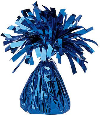 Ballongewicht Folie mit Fransen, Blau, 170g