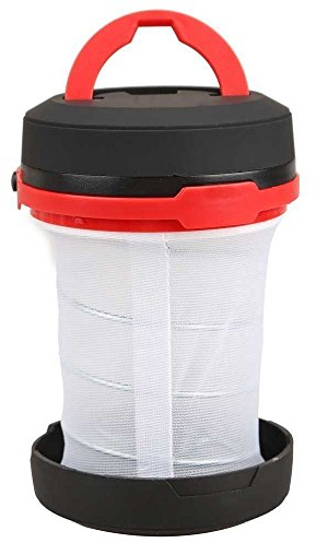 CareforYou® Multifunktionell pop-up LED campingtält lykta vandring vattentät bärbar hopfällbar utomhus natt nödlampa ultralätt ficklampa 3-i-1 (röd)