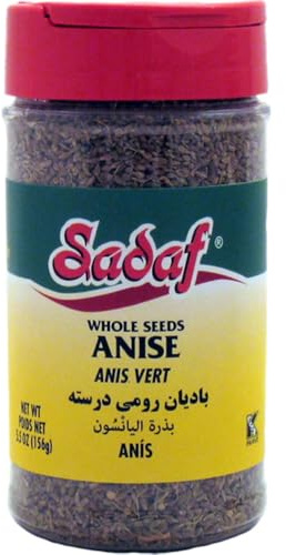 Sadaf Anise Seeds Whole - Whole Anise Seeds for Cooking and Food Flavoring - Spices & Seasonings - Kosher - 5.5 Oz Bottle with Shaker Top