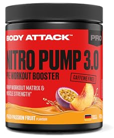 Body Attack Pre Workout Booster Nitro Pump 3.0 Peach Passion 400g