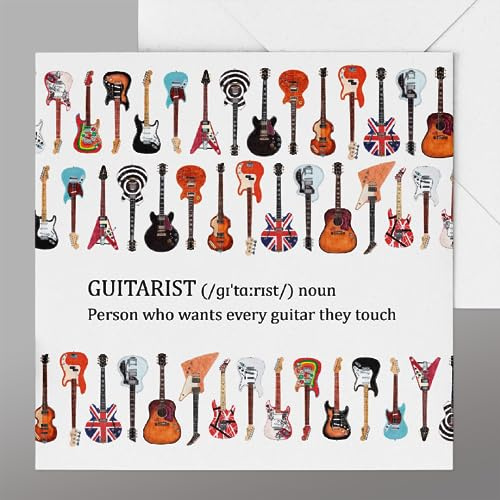 Gitarrkort, födelsedagskort för gitarr