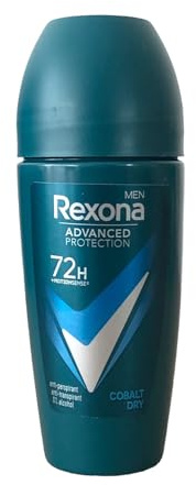 Rexona Men Maximum Protection Deo Roll-On Cobalt Dry Anti-Transpirant mit Schutz vor starkem Schwitzen und Körpergeruch 50 ml 1 Stück