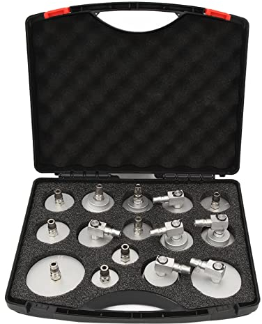 banapoy Bremsenentlüftungssatz, 15 Stück Universal-Aluminium-Legierung Hauptbremszylinder-Adapter-Set für Automobile, Bremsflüssigkeitsentlüftungssatz, Adapter für Bremsenentlüftungsgerät