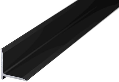 NALine® Abschlussprofil | 15 x 13 1180 mm | schwarz Pulverbeschichtet | Innenwinkel Treppenbelag | Bodentiefe Fenster oder Balkon Abschluss | Sockelprofil | Wandabschlussleiste