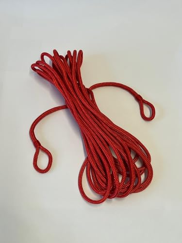 QUICKLE® - Cuerda de poliéster de 10 metros de largo, 6 mm de grosor con trabillas, para exteriores, supervivencia, resistente a los rayos UV y al agua de mar. Resistencia al desgarro 560 kg