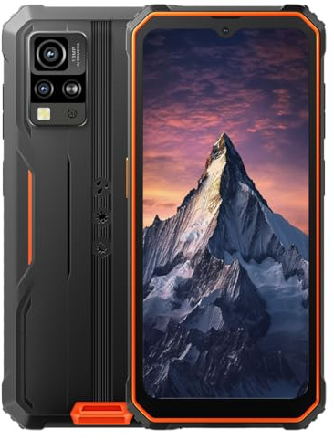 Cellulare Rugged IP68 Blackview BV4800 PRO, 12GB+128GB (Estensione 1TB), 6,56'' HD+ 120Hz, 16MP+8MP+5MP, Slot per 3 Schede, Android 14 Smartphone Robusto Dual SIM, Impronta Digitale, GPS NFC Arancione