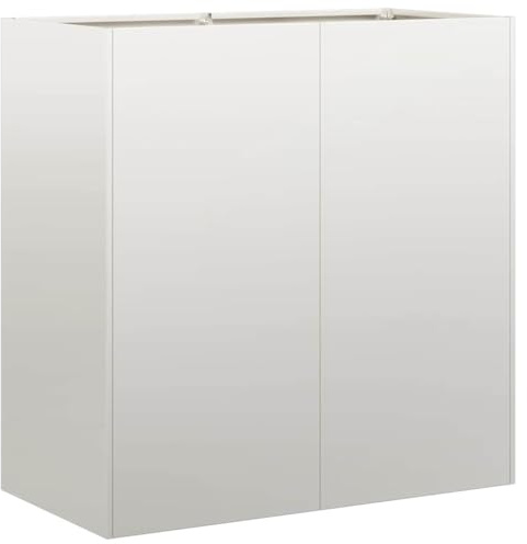vidaXL Pflanzkübel 80x40x80 cm Edelstahl, Pflanzschale, Garten-Garten-Pflanzkübel, Outdoor-Pflanzgefäß, Hochbeet, Pflanzgefäß, Blumenkasten