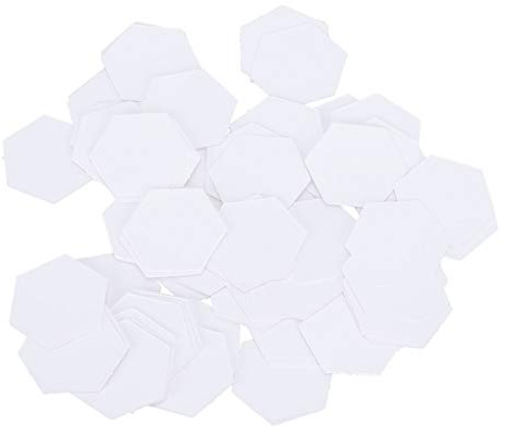 Carta da Piazzamento di Carta per Trapuntatura, Modello di Trapunta Esagonale da 100 Pezzi, Motivi di Posa di Bianca Forniture per Cucire Accessori Trapunta (Esagono 22 mm)