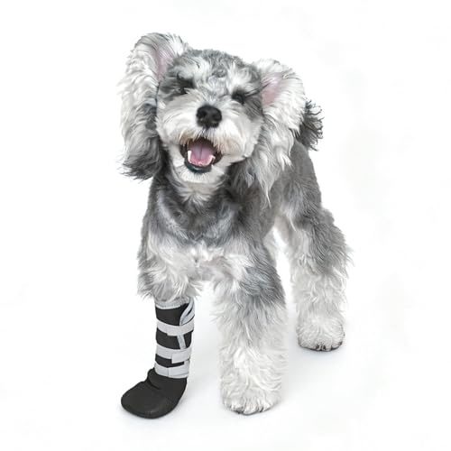 Snugrance Dog Recovery Boot for Injured Paws Protectors Dog Shoes 2PCS L
