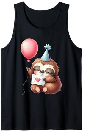 Busta a Forma di Cuore con Cappello a Palloncino e bradip Canotta