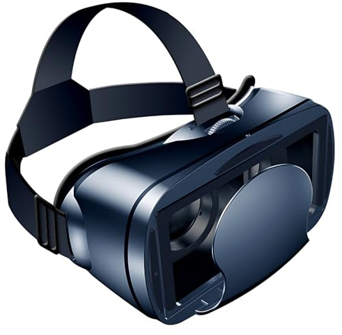 Occhiali per realtà virtuale 3D, per smartphone da 12,7 a 17,7 cm, lenti anti-luce blu, cinturino regolabile per la testa, visore grandangolare a 120°, per applicazioni e giochi VR