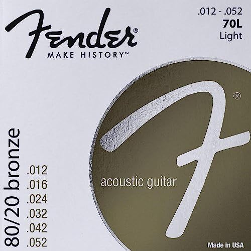 Fender 70L 80/20 Bronze Ball End 12-52, Acoustic Guitar Strings