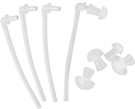 Risingmed 18pcs Ear Plug/Eartips/Domes + 6 Universal Sound Tubes Siemens Resound BTE Hearing Aid Aids Eartips Domes (S M L)