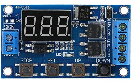 DEWIN Zeitrelais 230v,Intervall 12v Steuerungsschalter, Intervallschalter Relaismodul DC 5 V - 36 V Auslös Schaltuhr, Relais Modul EIN/Ausgeschalten mit LED-Anzeige