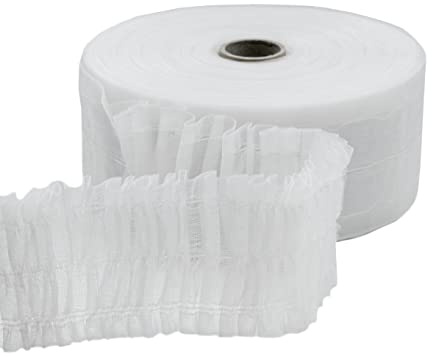 Furlanis - Cinta Fruncidora Para Cortinas Tres Cuerdas Con Bolsillos, Cinta Automática, Tejido Italiano - 80 mm x 50 m