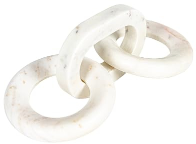 Bloomingville Marble Chain Décor, White