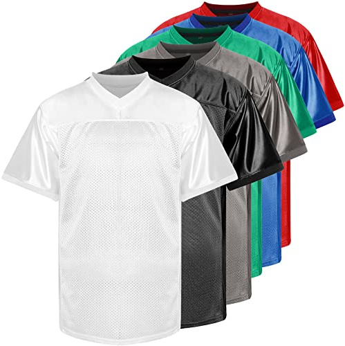 Phoneutrix Blank Football Jersey, Sports T-Shirt Hip Hop Jersey for Party (Small, White)