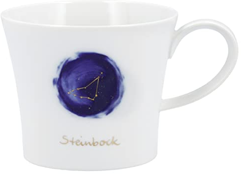 KPM BERLIN Frühstückstasse Sternzeichen STEINBOCK, Porzellan Tasse, Frühstückstasse, Kaffeetasse, handmade im Geschenkkarton (STEINBOCK)