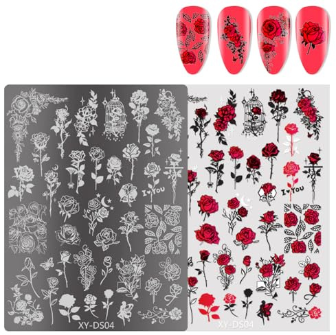 Butterfly Nails Stamps Stencils Flowers Nails Stamping Templates French Nails Stamping Plates Nails Art Stencils