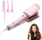 HASAIKA® Waver Fer à Onduler, Fer à Onduler en Céramique, 32 mm Gros Bigoudis Cheveux avec 4 Températures réglables pour tous les types de cheveux (Rose)