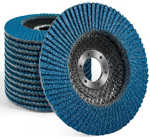 14 discos abrasivos 125, grano 40 T29 para metal, madera, acero, discos abrasivos de 125 mm para amoladora angular (grano 40)