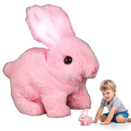 Hopping Bunny Interactive Plush Figures Hopping Robotic Animal Jumping