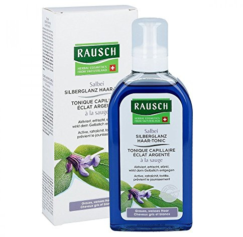 Rausch Salbei - Tonico per capelli argento lucido (regola l'equilibrio dell'umidità, rinfresca e contrasta il punto giallo), confezione da 1 (1 x 200 ml)