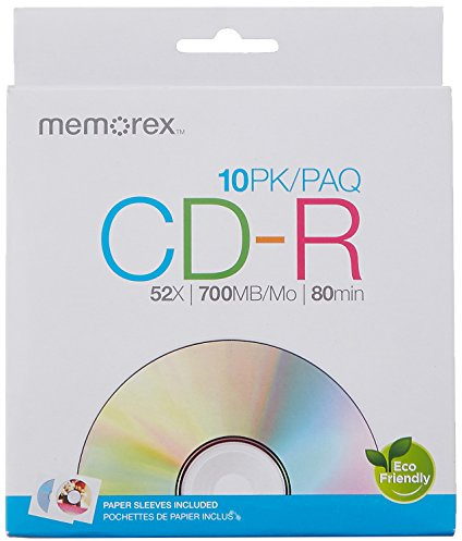 Memorex Blank Media 52X 700MB 80 minuter CD-R 110 pack spindelnät (32020034024) 10 Pack