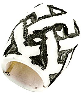 NKlaus Große Wikinger Haar Bartperle VIKAR Mittelalter Bart Schmuck aus Knochen 7699