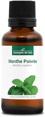MENTHE POIVRÉE (Mentha piperita) BIO - 30mL - Huile Essentielle de Qualité Premium - 100% Pure, Naturelle, garantie ChromaCert® - Chémotypée & Intégrale
