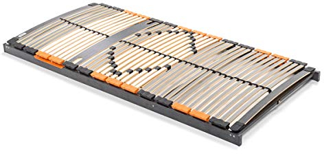 BMM Lattenrost 90x200 cm Premium XXL bis 180 kg geeignet/TÜV Zertifiziert/7 Zonen/zur Selbstmontage/für alle Matratzen/Höhe 10 cm/Lattenroste produziert in Deutschland