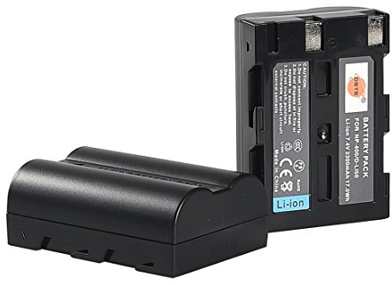 DSTE 2PCS D-LI50 NP-400 Li-Ion batteri kompatibel med Pentax K10, K10D GP, K10D Grand Prix, K20D