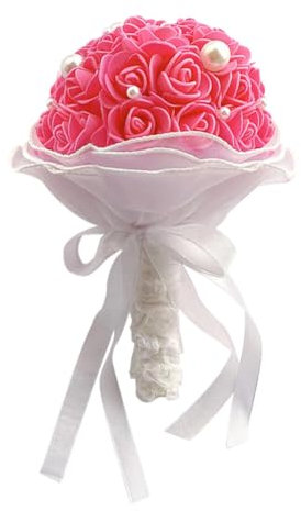 Uposao Blumenstrauß Romantische Hochzeit Künstliche Hochzeitsstrauß Koreanischen künstlicher Rosenstrauß Bouquet Deko Brautjungfer Blumenstrauß Brautstrauß Hochzeit Strauß Rosenstrauß Dekoration,Rose