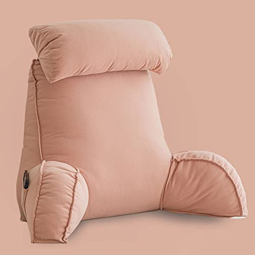CLEMMO Almohada de Lectura con Reposabrazos,Cojin Lumbar y Almohada,Funda Lavable,con Almohada para el Cuello y Bolsillo,Ideal como Respaldo para Libros o Juegos