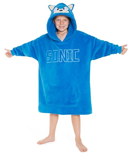 Sonic The Hedgehog Sudadera Niño Divertida - Sudadera Manta para Niños (Azul 3D)