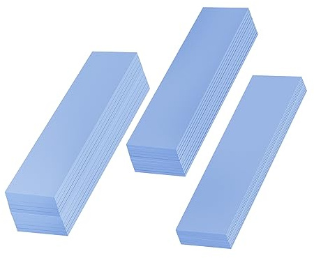 Rongdeson Thermal Pad 30 Pack 3 Types of Thickness Cooling Radiator Double Sided Heat Dissipating Silicone Pad 6.0W/mk Soft Material SSD CPU GPU LED IC Chipset Cooling Blue