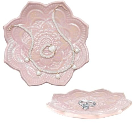 Ceramic jewelry dish,gifts for women her leaf jewelry Plate trinket key tray small ring dish holder nightstand decor entryway home decor Christmas Birthday Friendship Gift for friend girl colleague SP