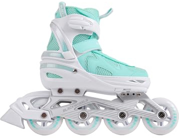 BLACKWHEELS Flex Pro Inline Skates – Verstellbare Inliner mit Aluminium-Schiene, ABEC-7 Kugellagern und Dreifach-Verschluss für Geschwindigkeit und Stabilität – Für Damen, Herren und Kinder