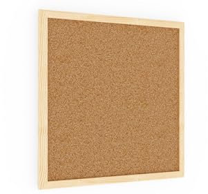 ALLboards Pinnwand mit Holz Rahmen 40x40cm Korktafel Korkwand Pinnwand Kork