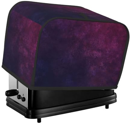 Copertura per tostapane a 2 fette, colore nero, blu scuro e viola, con tasche per piccoli elettrodomestici da cucina, copertura per piccoli elettrodomestici e protezione dalle impronte digitali