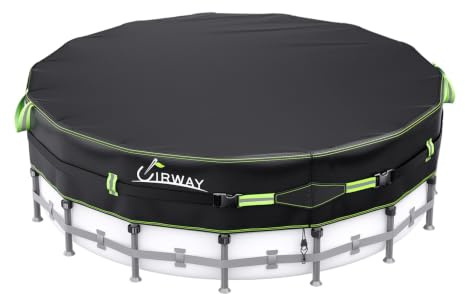 UIRWAY 500D Winter Pool Cover 14FT Round [Upgraded Heavy Duty Thick Fabric]