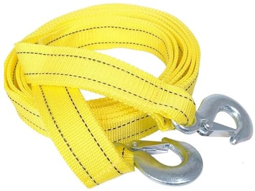 YKMYXZ, Corda da traino, 4 m, resistente, 5 tonnellate, per auto, fune da traino, corda, cinghia, salvataggio stradale, funi di emergenza, cinghia di traino